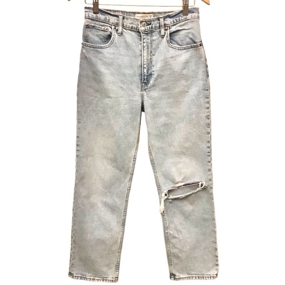 Abercrombie 6 (28) Ankle Straight Ultra High Rise Curve Love Jeans Women - Picture 2 of 11